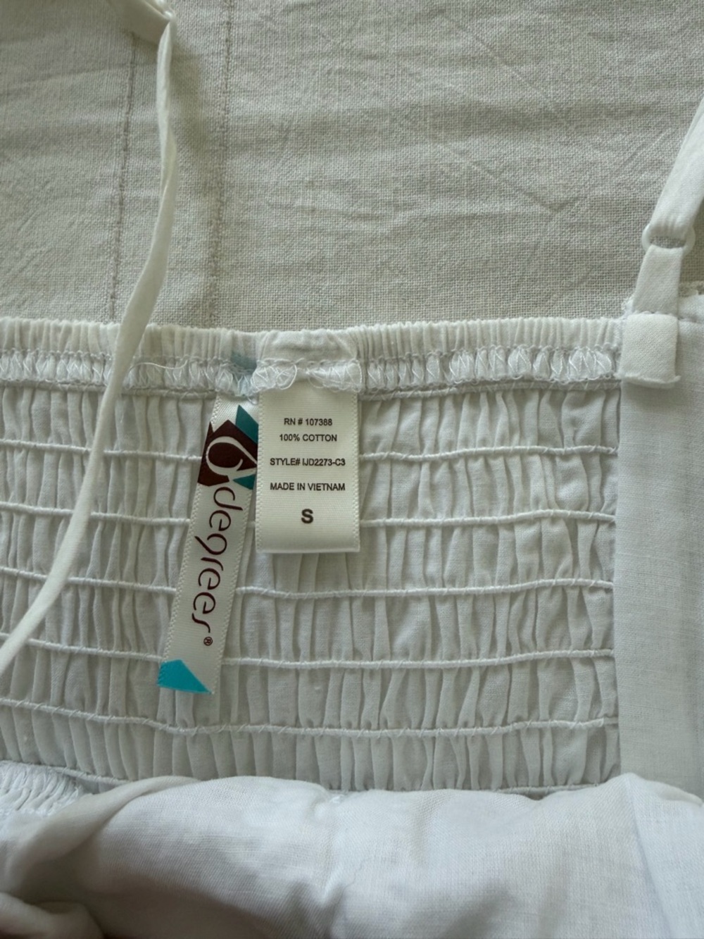 100% Cotton White Sleeveless Maxi Dress with Lace Detail - Picture 4 of 6